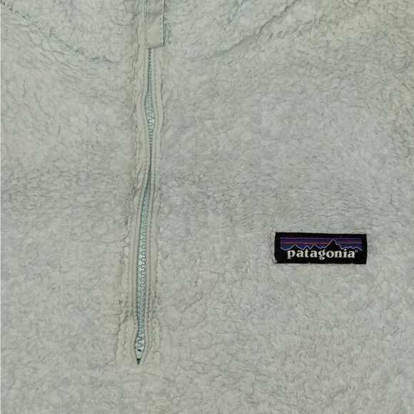 Patagonia Worn Wear Light Mint Blue Pullover Zip Fleece S - Picture 7 of 10